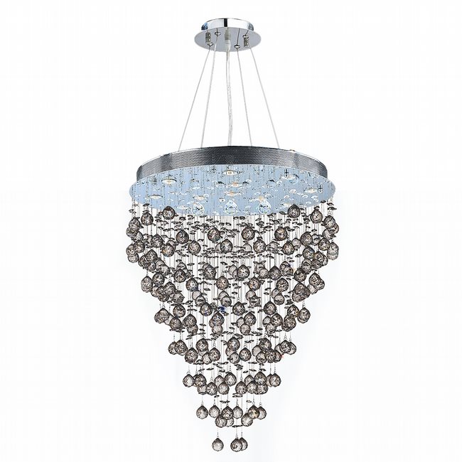 W83215C28 Icicle 12 light Chrome Finish with Clear Crystal Chandelier
