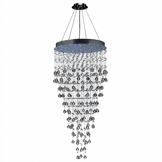 W83216C28 Icicle 13 light Chrome Finish with Clear Crystal Chandelier