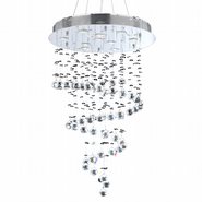 W83248C24 Helix 10 light Chrome Finish with Clear Crystal Chandelier