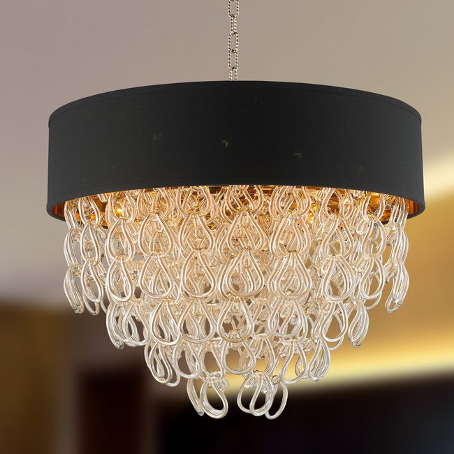 w83271cg24 Halo 9 Light Champagne Finish Pendant