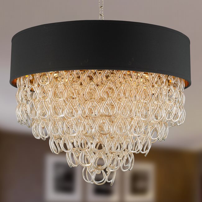w83272cg28 Halo 12 Light Champagne Finish Pendant