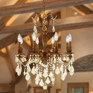 W83337FG22-GT Versailles 8 light French Gold Finish with Clear Crystal Chandelier