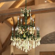 W83346B24-GT Versailles 12 light Antique Bronze Finish with Golden Teak Crystal Chandelier