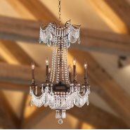 W83356B20-CL Winchester 9 Light Antique Bronze Finish and Clear Crystal Chandelier