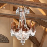 W83356FG24-CL Winchester 12 Light French Gold Finish and Clear Crystal Chandelier