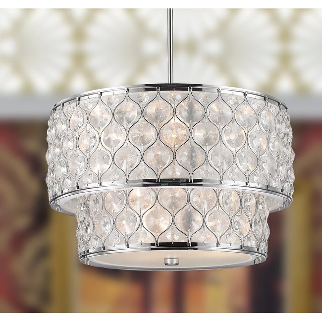 w83410c20 Paris 9 Light Chrome Finish Pendant