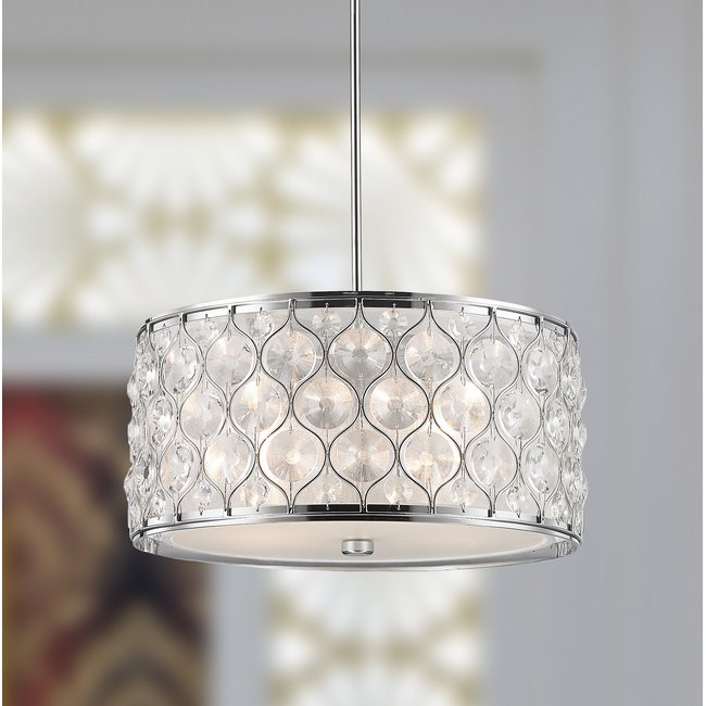 w83413c16 Paris 4 Light Chrome Finish Pendant