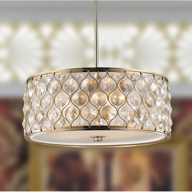 w83414cg20 Paris 5 Light Champagne Finish Pendant