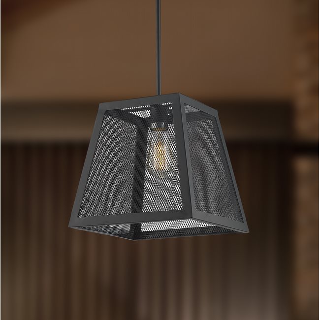 w83423mb12 Nautilus 1 Light Matte Black Finish Pendant