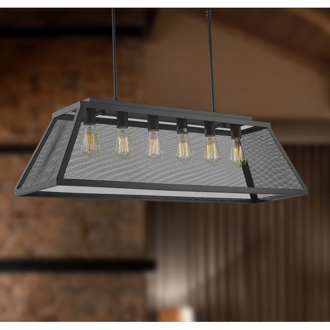 w83426mb42 Nautilus 6 Light Matte Black Finish Pendant