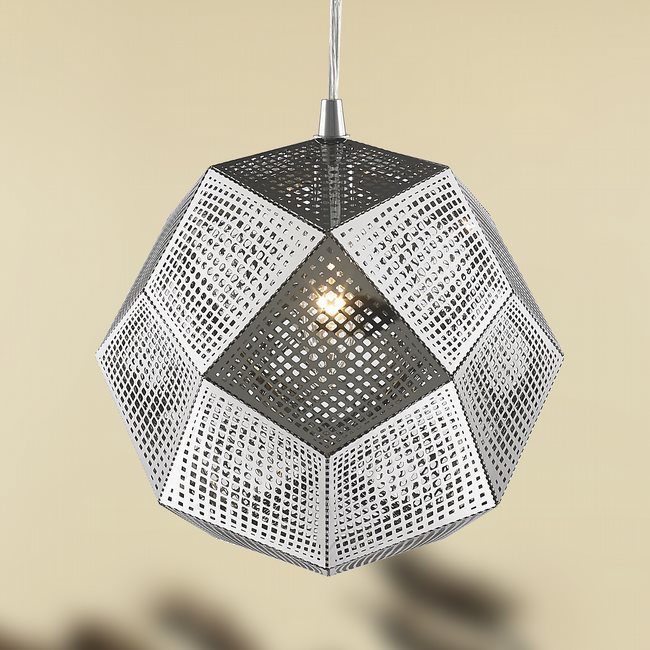 w83427c10 Geometrics 1 Light Chrome Pendant