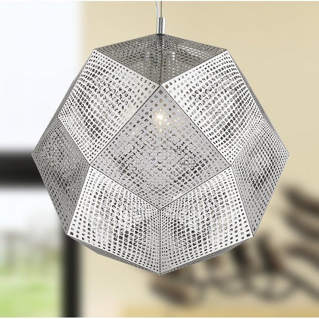 w83429c18 Geometrics 3 Light Chrome Pendant