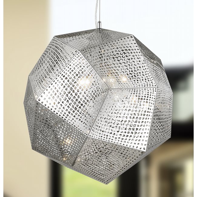 w83430c24 Geometrics 5 Light Chrome Pendant