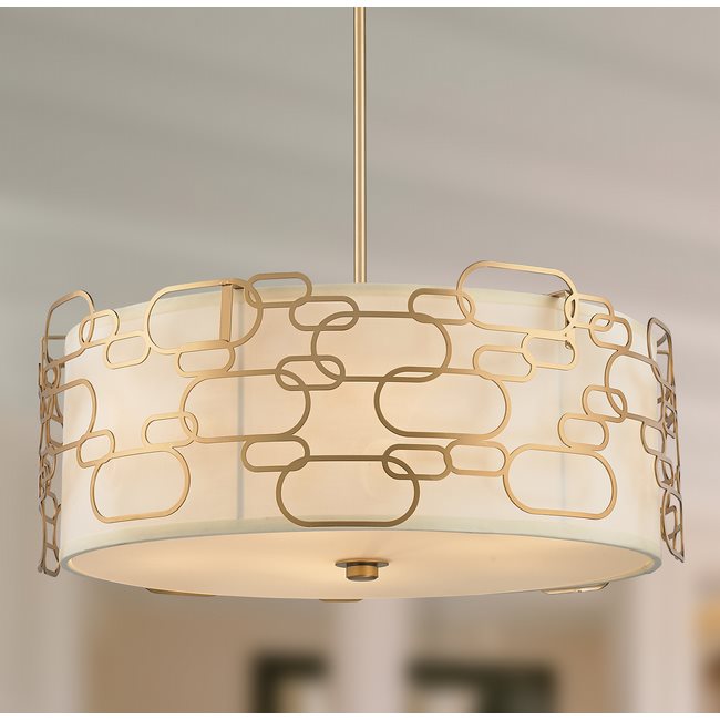 w83444mg24 Montauk 9 Light Matte Gold Finish Pendant