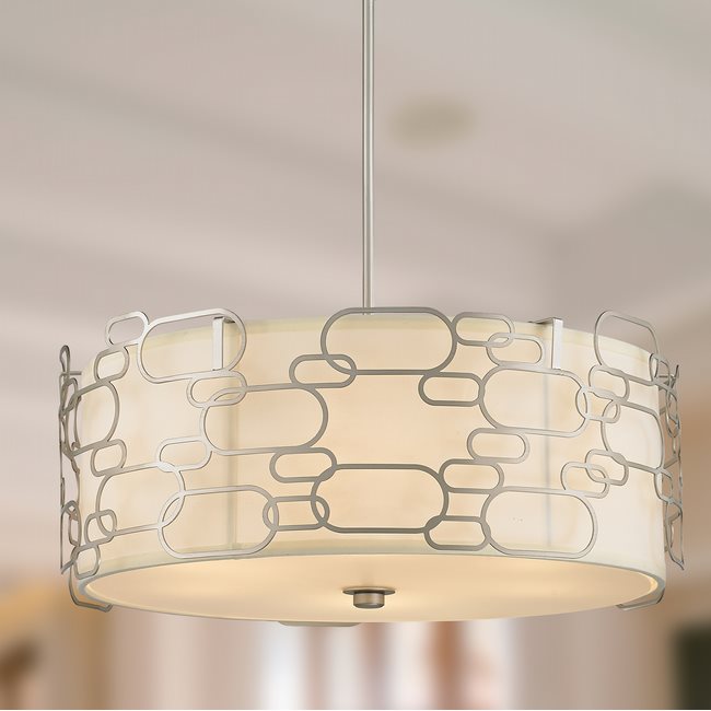w83444mn24 Montauk 9 Light Matte Nickel Finish Pendant