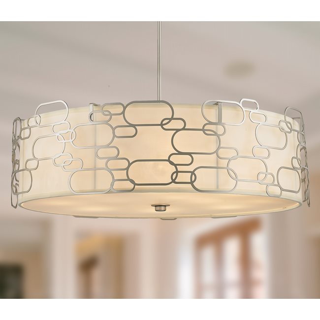 w83445mn31 Montauk 12 Light Matte Nickel Finish Pendant