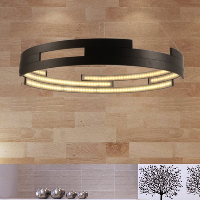 w83470mb32 Nexus Light Matte Black Finish LED Chandelier