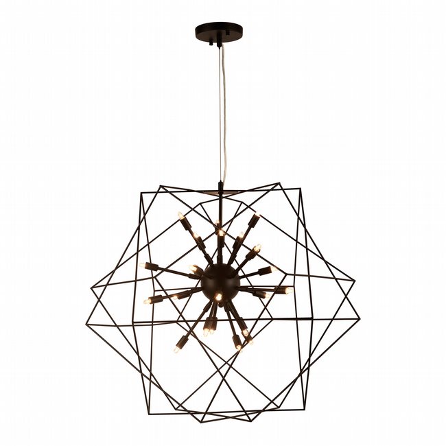 w83472mb33 Le Cage 24 Light Matte Black Finish G9 Chandelier