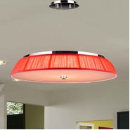 W83953C28-RD Alice 21 Light LED Chrome Finish with Red String Shade Pendant