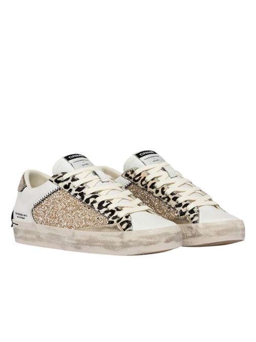 TENNIS F.GOMMA GLITTER LEOPARD CRIME LONDON | 29003PP8PGWHT ORO