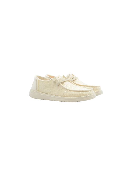 SLIP ON PAILLETTES AVORIO HEYDUDE | WENDY SEQUIN LACETPIVORY