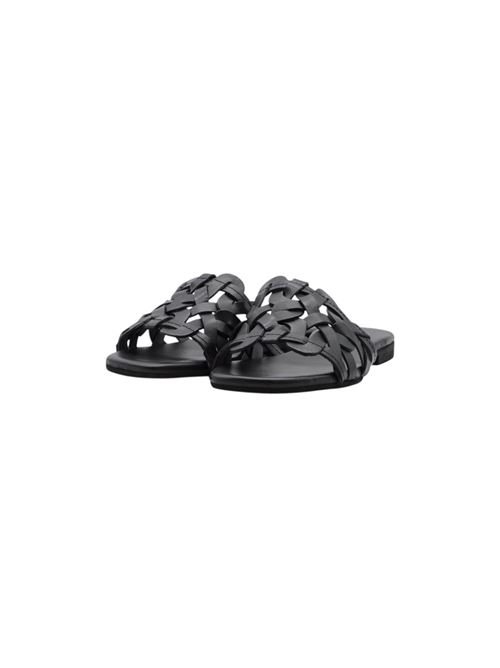 CIABATTA INTRECCIO NERO ZANFRINI | 0610PBLK