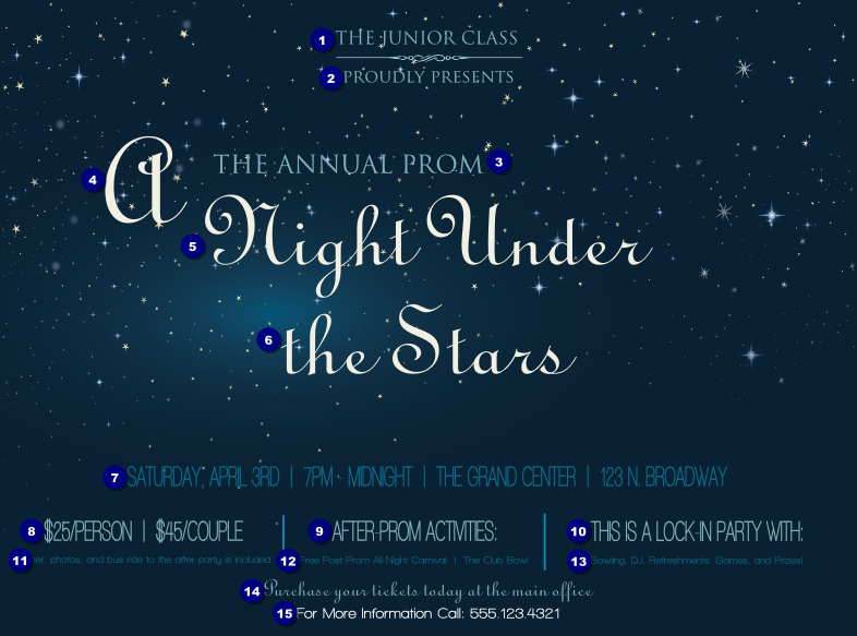 Star Theme Flyer | Ticket Printing