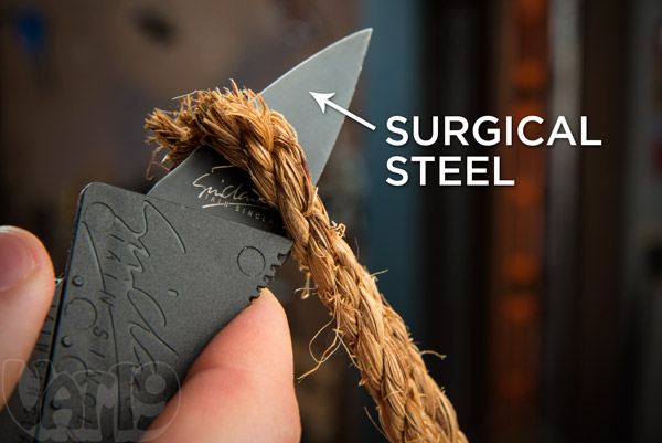 The Card Sharp's knife blade is made from surgical steel.