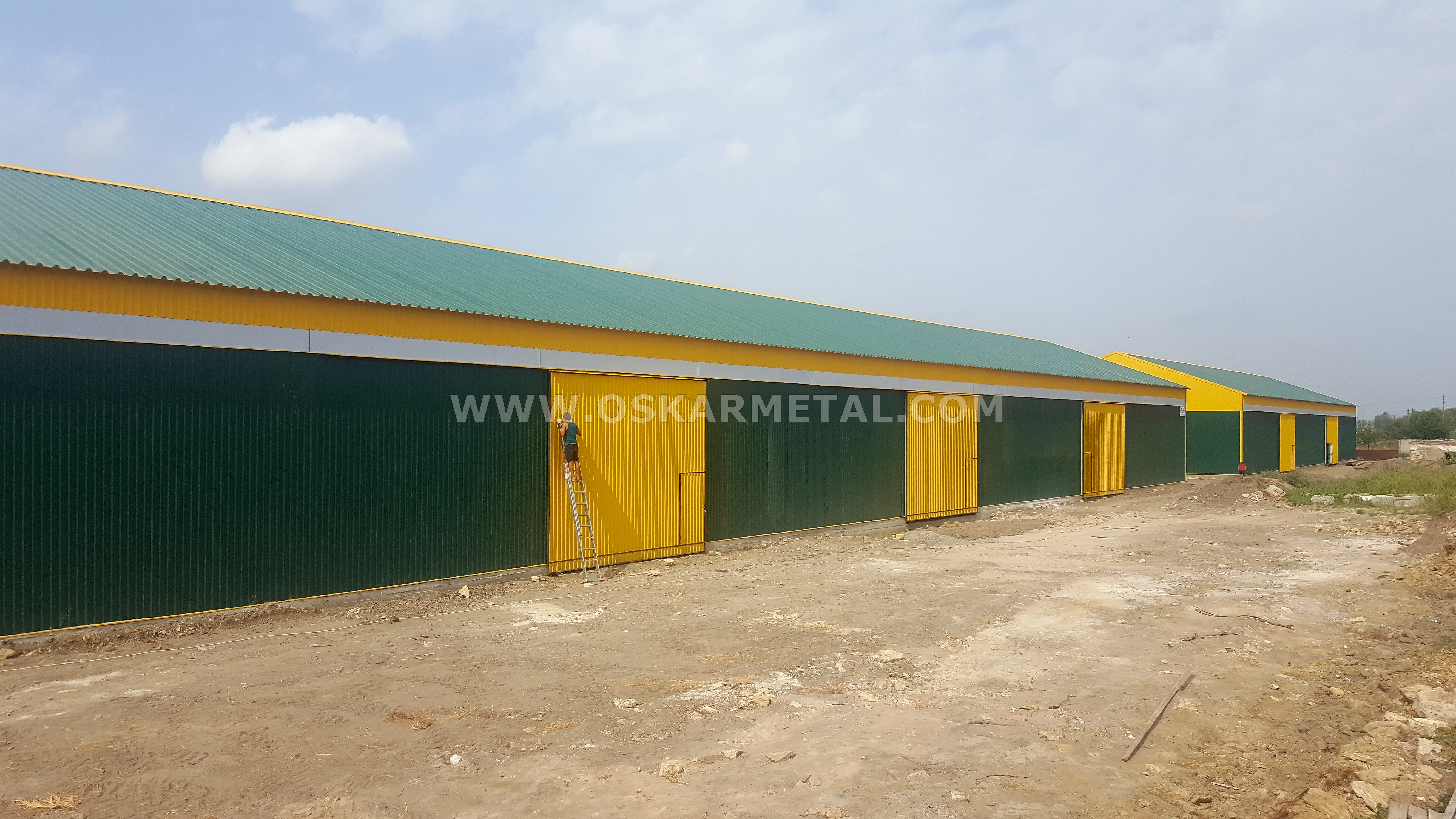 Прямостенный ангар под зерновые