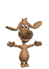 Brown dog jumping