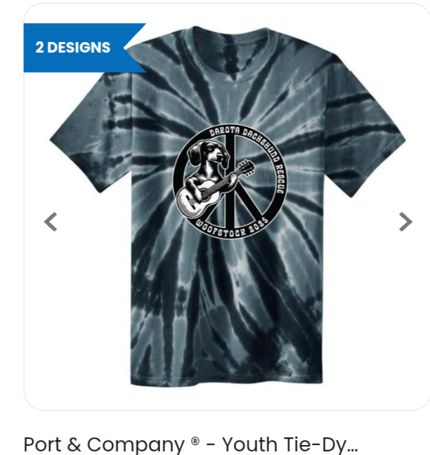 Woofstock grey tie die t