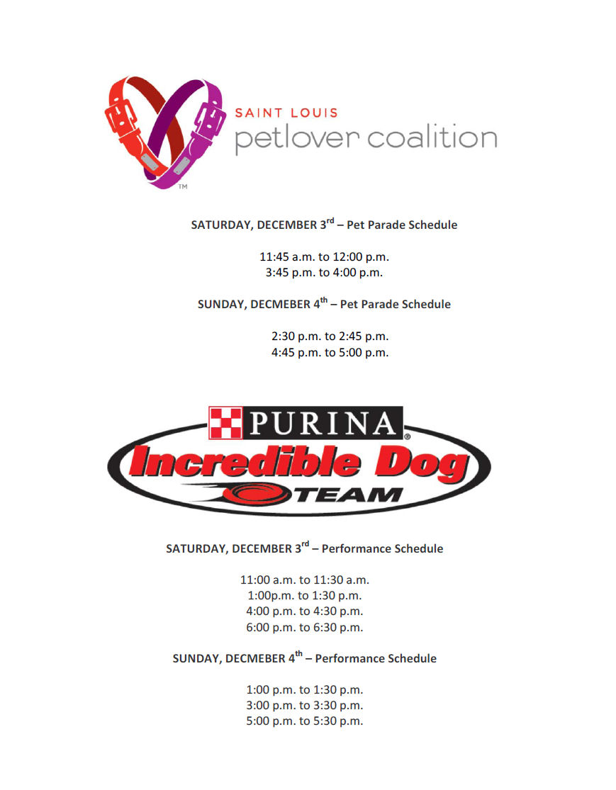 Holiday Magic Pet Parade & Show Schedule