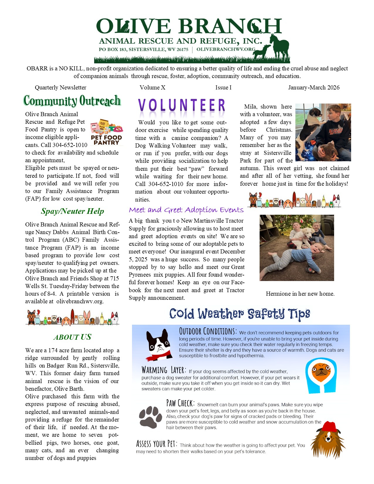 Newsletter Jan to April 2026 page 1