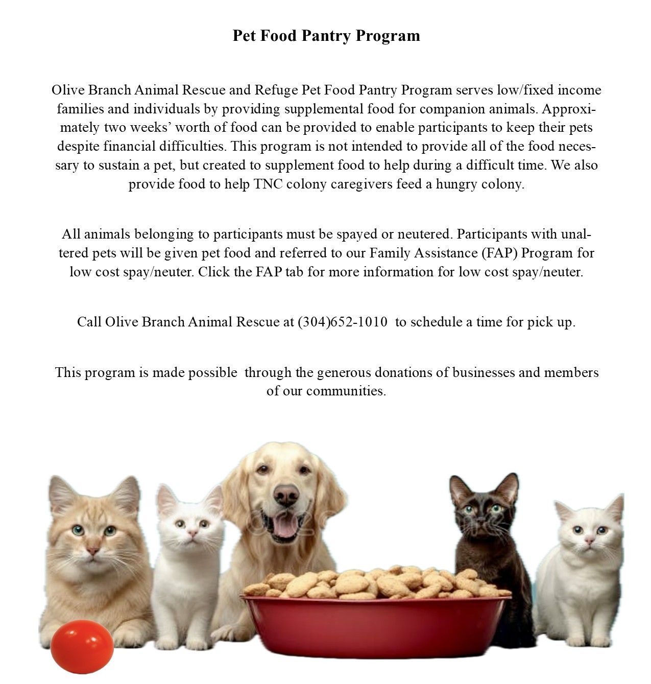 Pet Food Pantry For Website