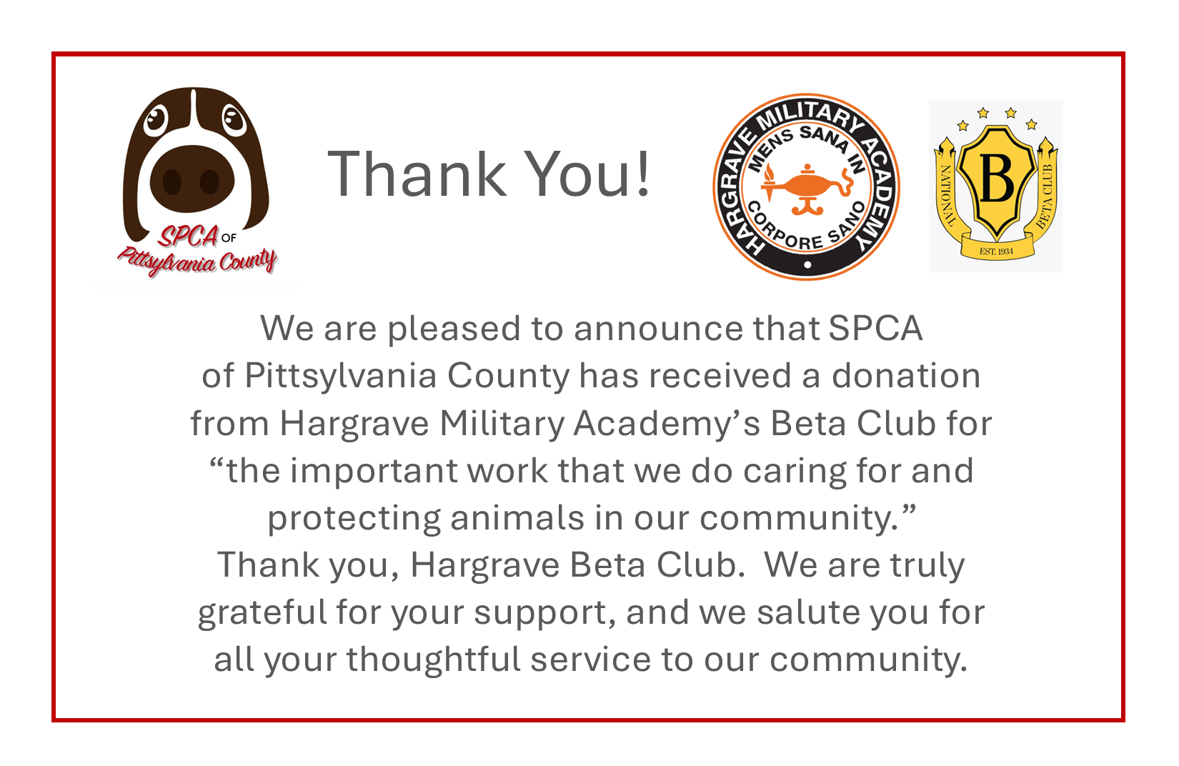 Hargrave Beta Club