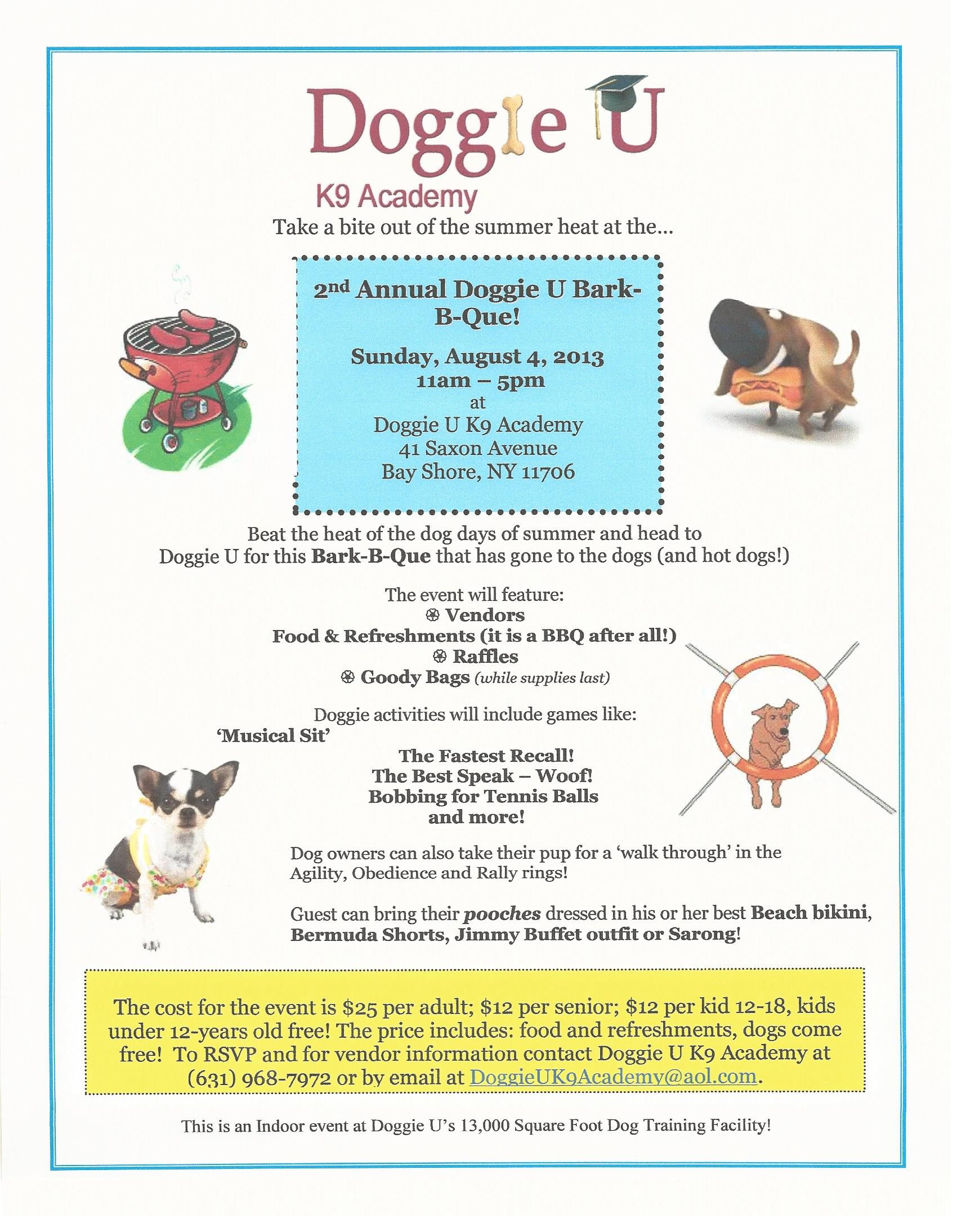13.08.04 Doggie U Bark-B-Que Flyer