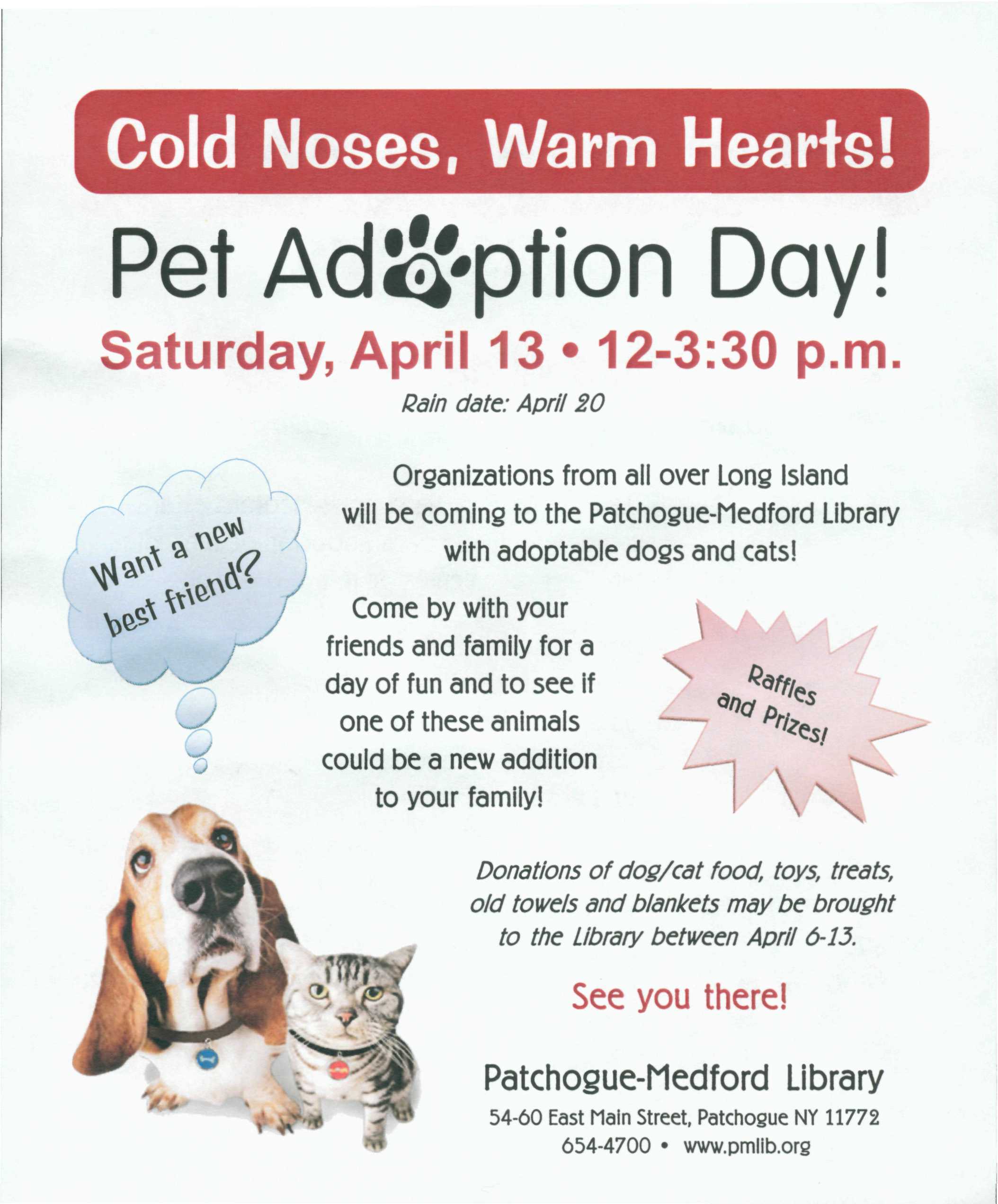 13.04.13 Pet Adoption Patch-Med Library Event