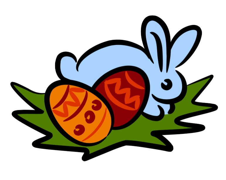 image of easter eggs and rabbit