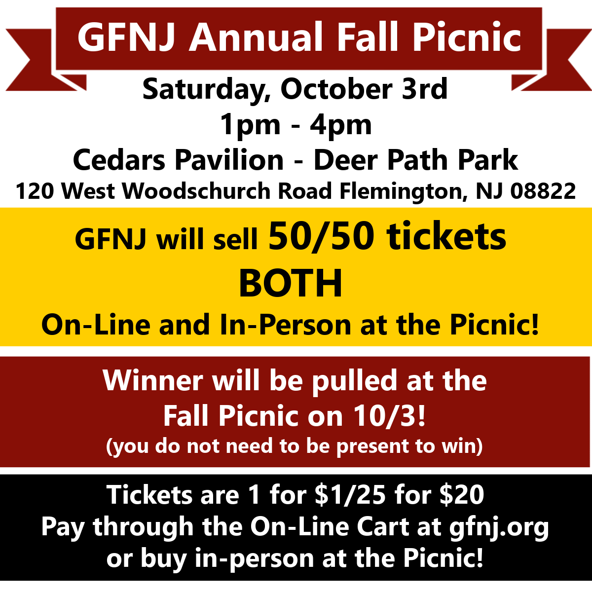 2026 Fall Picnic 50/50