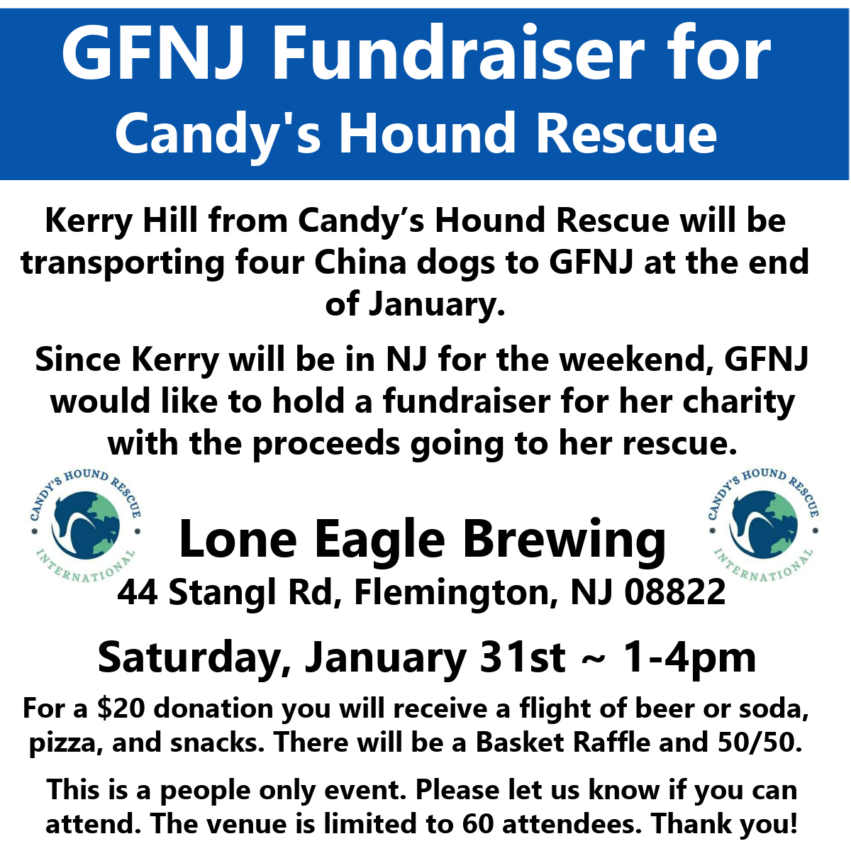 GFNJ Fundraiser Candys Hound