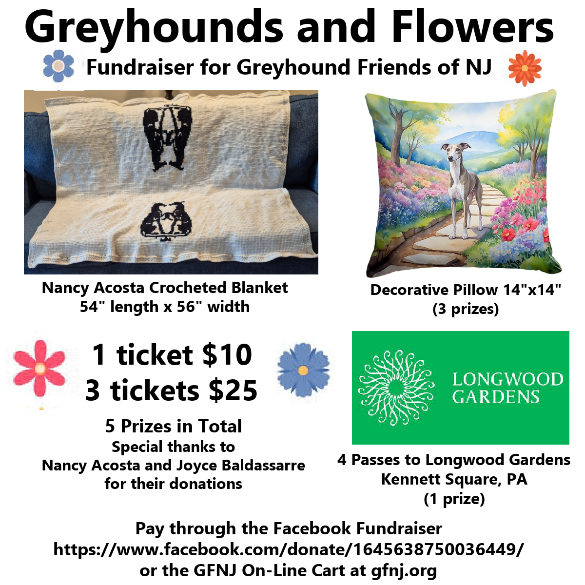 Greyhounds and Flowers