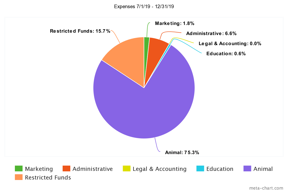 Pie Chart - Expenses 31Jul19-31Dec19