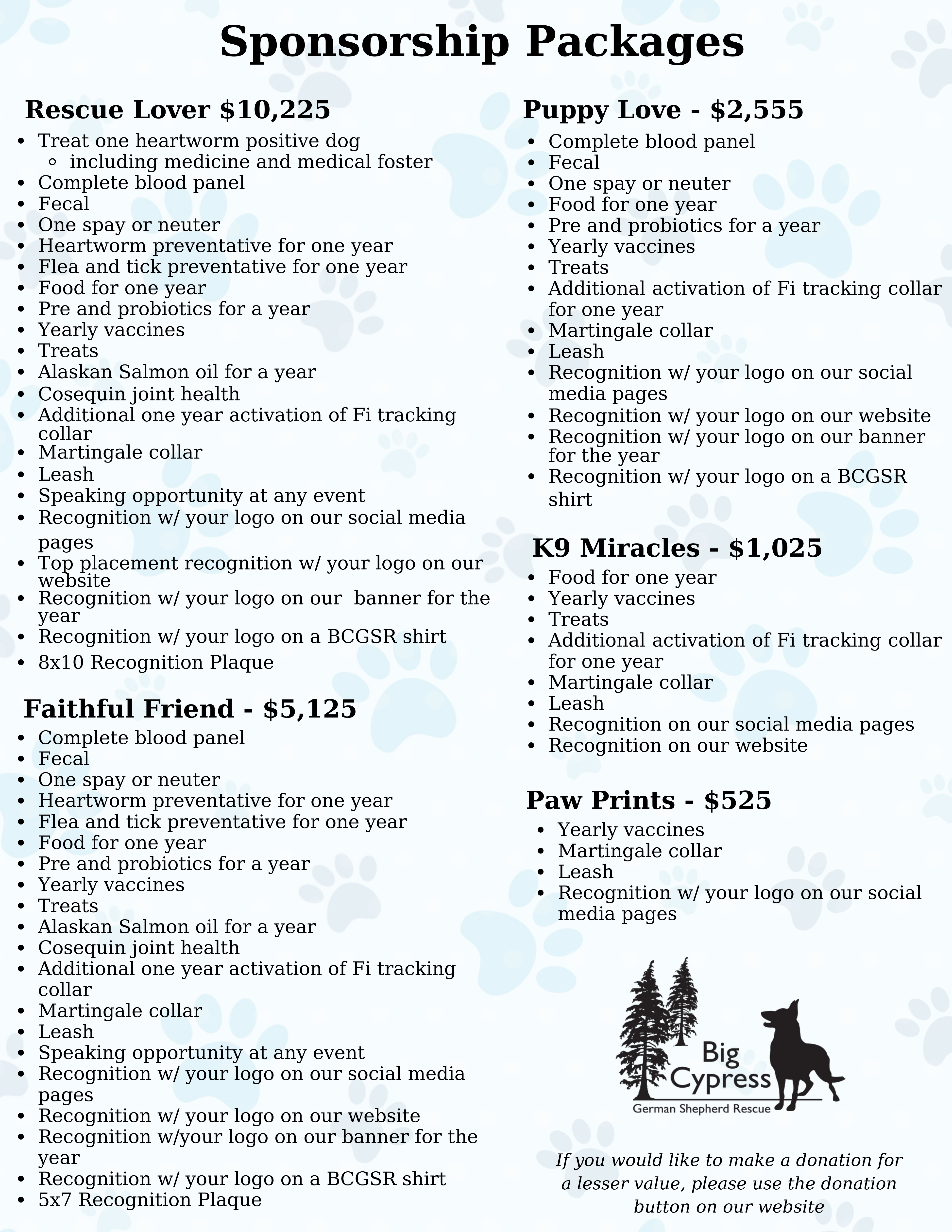 Sponsorship Packages