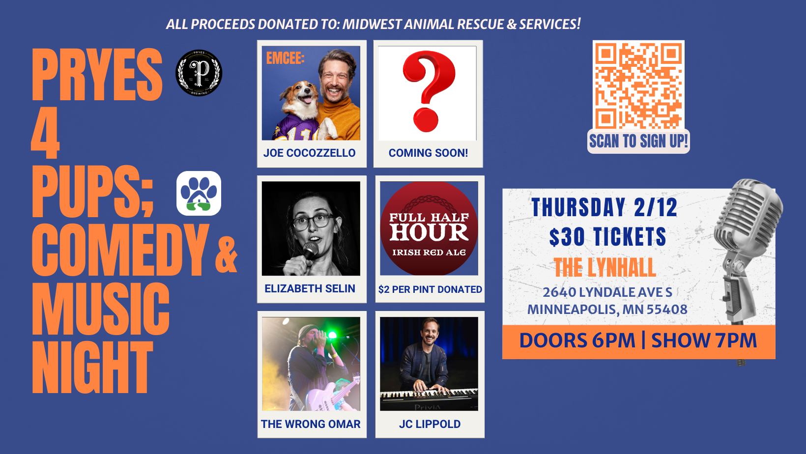 2/12 Comedy Show Banner