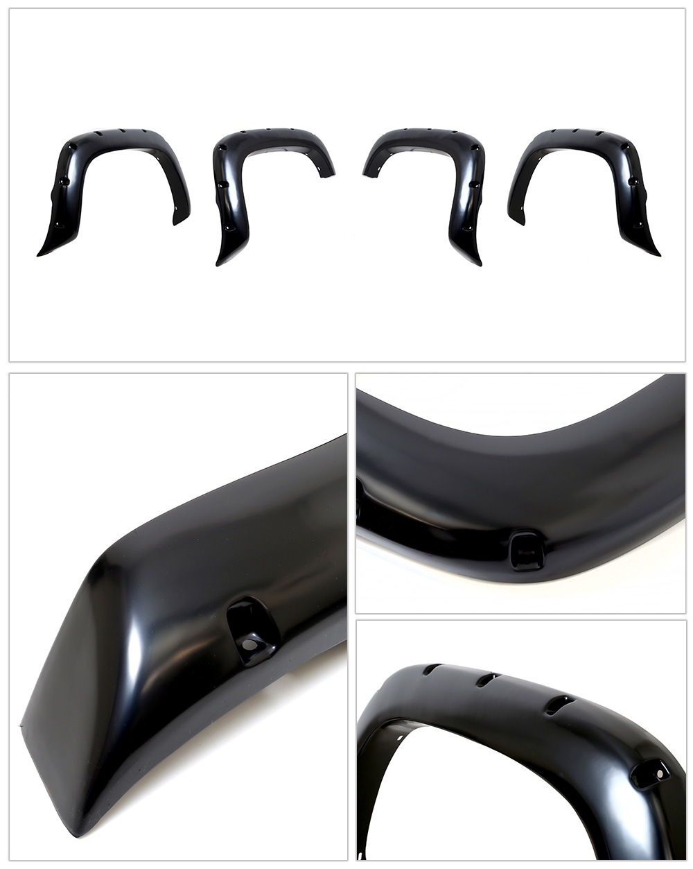 Excl. Sport APS 4pcs PocketRiveted Style Black Fender Flares for 1988