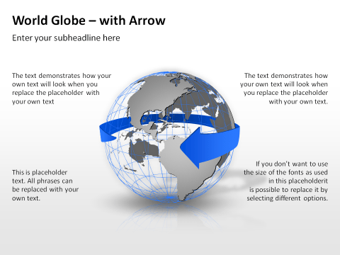 World Globe with Arrow 15 