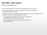 Text Slide Basic Layout 1 