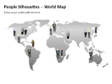 People Silhouettes - World Map 1 