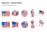 Flag Icons - United States 1 