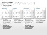 Calendar 2013 EU - 4 Months Calendar 5 german